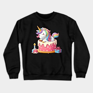 Unicorn Cake Surprise Crewneck Sweatshirt